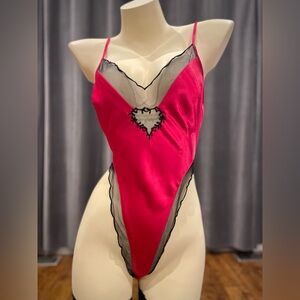 Vintage Silk & Satin red satin Teddy
